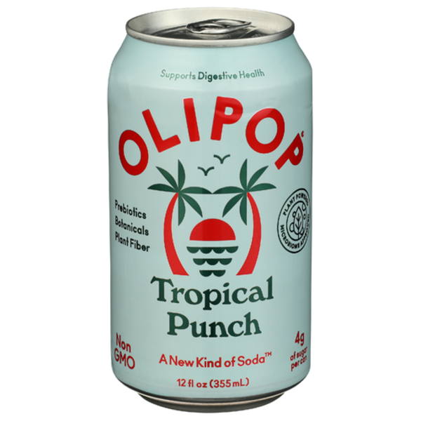 Olipop Tropical Punch Prebiotic Sparkling Tonic