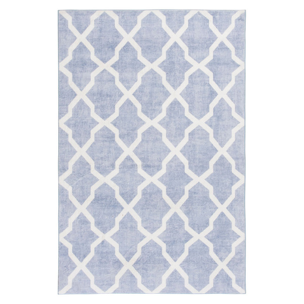 KIRKTON HOUSE 4' x 6' Soft Area Rug, Blue Trellis Same-Day