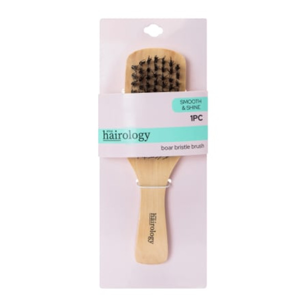 Hairology Wooden Boar Bristle Brush, Large