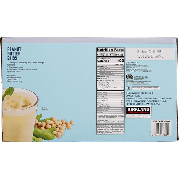 Kirkland Signature Soy Milk Nutrition Facts Besto Blog