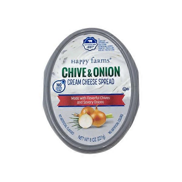 Happy Farms Onion & Chive Soft Cream Cheese Spread (8 oz) Instacart