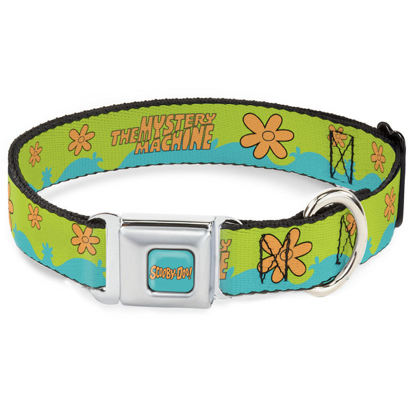 Buckle-Down Scooby Doo Mystery Machine Seatbelt Buckle Dog Collar, Medium
