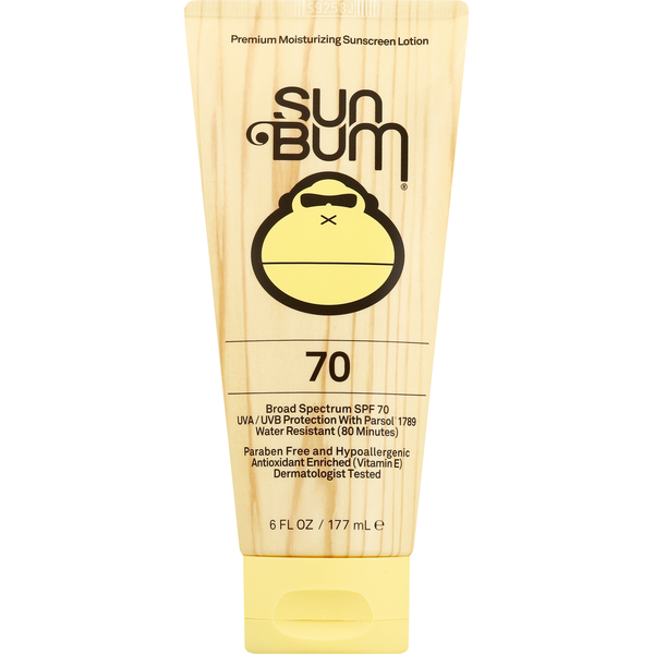 Sun Bum Sunscreen Lotion, Moisturizing, Premium, Broad Spectrum SPF 70 - 6 fl oz