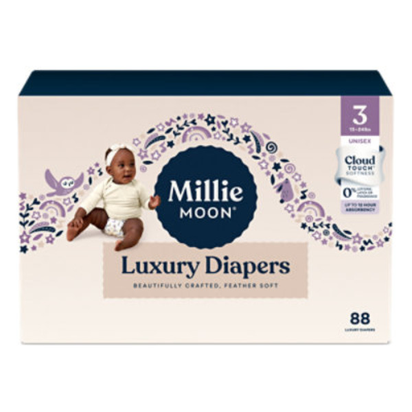 Millie Moon Unisex Luxury Size 3 Diapers (16-28 lbs (7-13 kg))