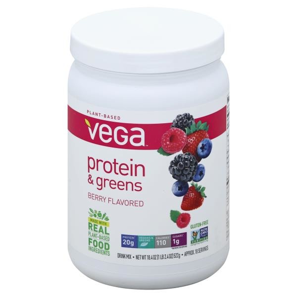 Vega Protein & Greens Berry Flavor Drink Mix (18.4 oz) from Schnucks
