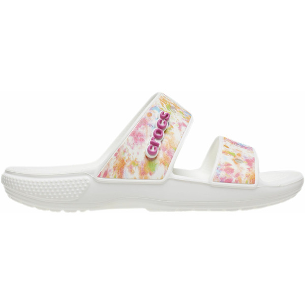 Crocs Classic Tie Dye Sandals - Multi & White