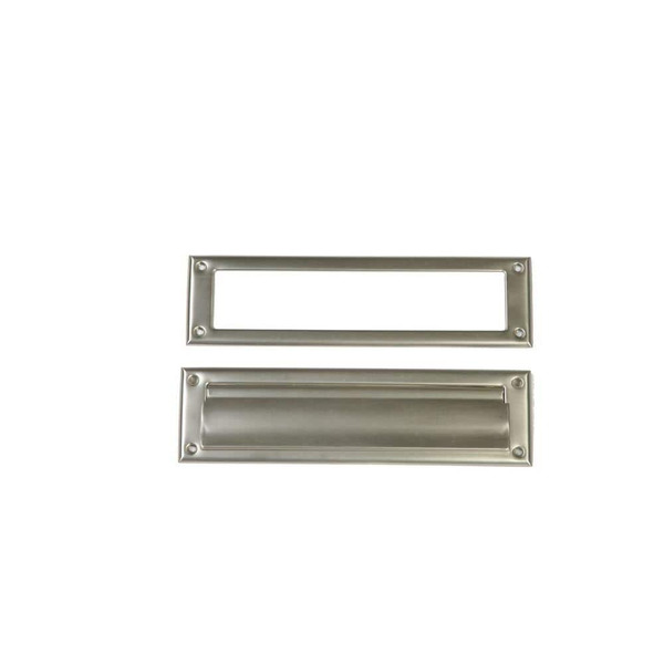 Architectural Mailboxes Steel Mail Slot Accessory, Satin Nickel Finish