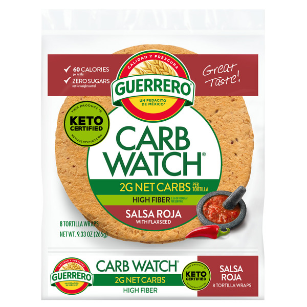 Guerrero Carb Watch Salsa Roja Flour Tortillas Same-Day Delivery