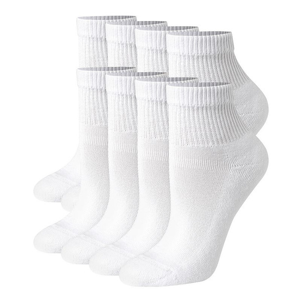Hanes Women's Hanes Ultimate® Cool Comfort® 8-Pack Cushioned Ankle Socks HWUCA8, Size: 9-11, White