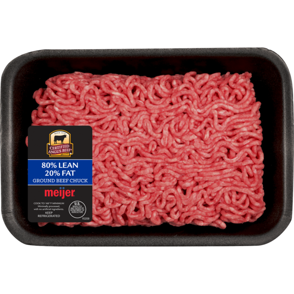 Meijer Meijer Certified Angus Beef 80 20 Fat Lean Ground Chuck Same