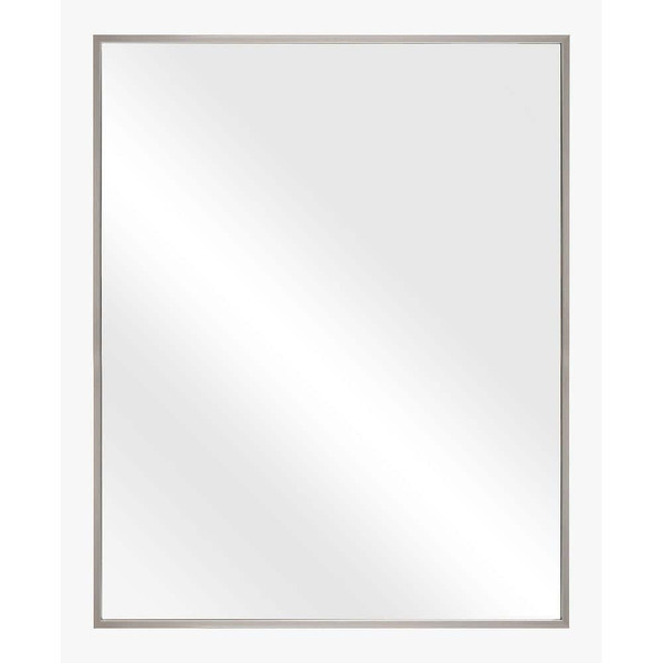 Glacier Bay 22.2 In. W X 27.7 In. H Rectangular Polystyrene Framed Wall Bathroom Vanity Mirror In Brushed Nickel