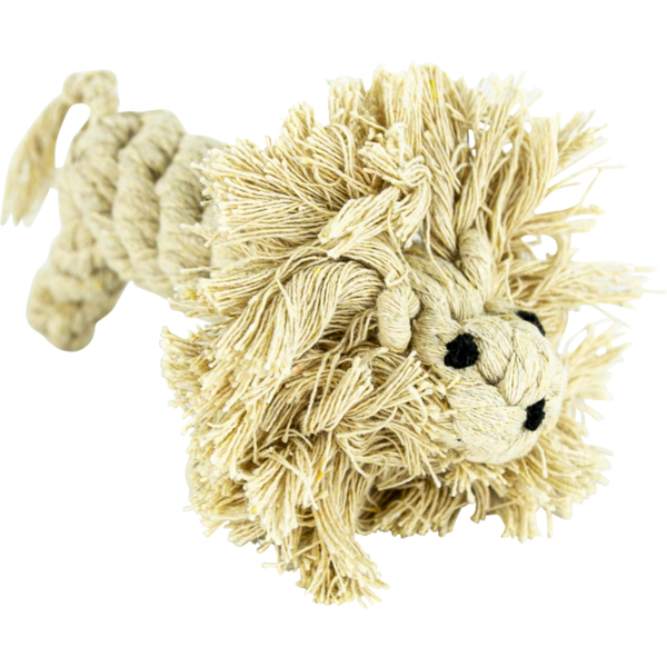 Play On Rope Lion Dog Toy - Natural