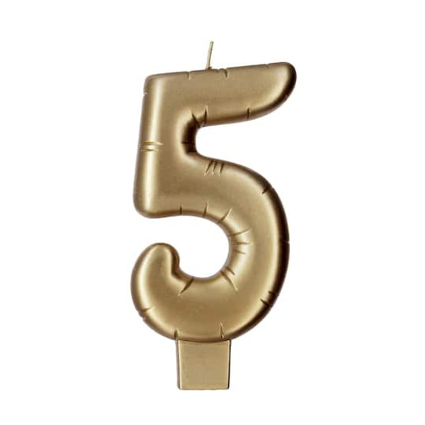 Makery Gold Number 5 Candle