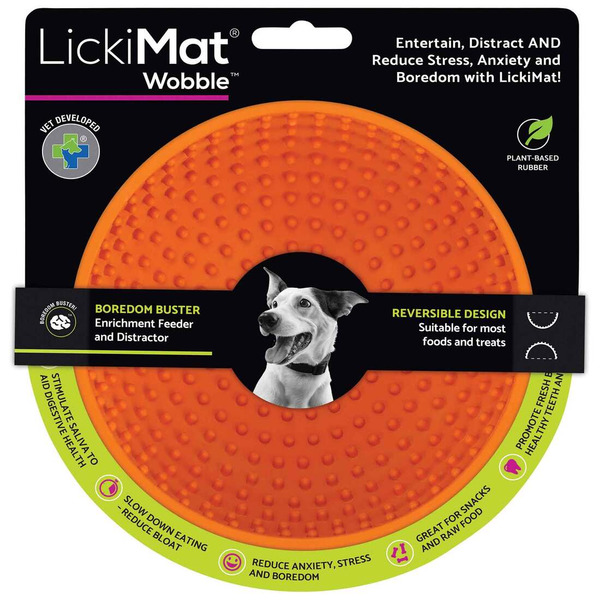 Licki Mat Wobble Dog Toy - Orange