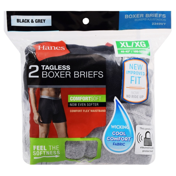 Hanes Boxer Briefs, Tagless, XL (40-42 in) Same-Day Delivery