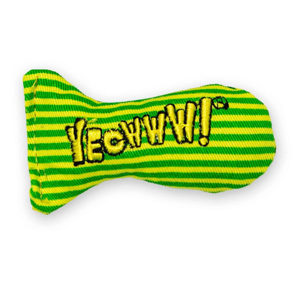 Yeowww! Stinkies Green Stripe Catnip Filled Cat Toy