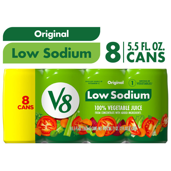 V8 Low Sodium Original 100% Vegetable Juice