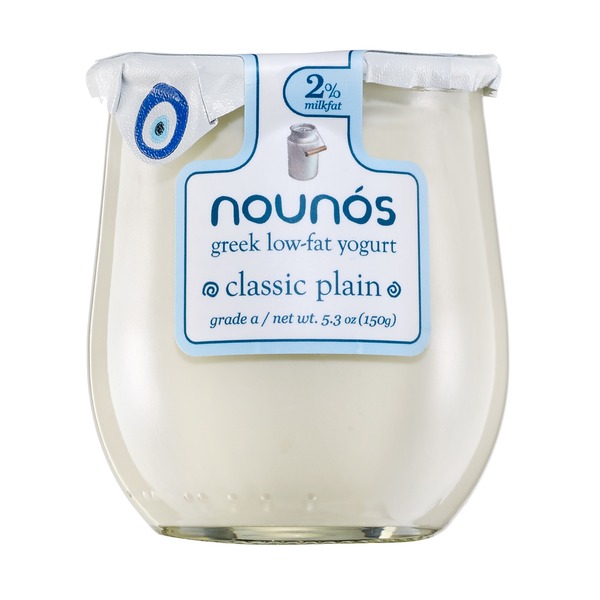 Nounos Classic Plain LowFat Greek Yogurt, 2 (5.3 oz) Instacart
