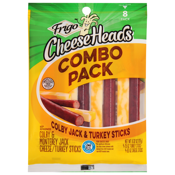 Frigo Cheese Heads Colby Jack Cheese & Turkey Sticks
