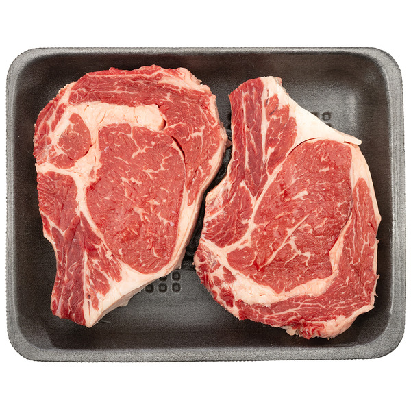 Double R Ranch Rib Eye Steak, Bone-in, USDA Choice Beef, Value Pack, 2 ...