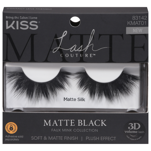 KISS Lash, Matte Black, 3D Volume, Matte Silk Same-Day Delivery or