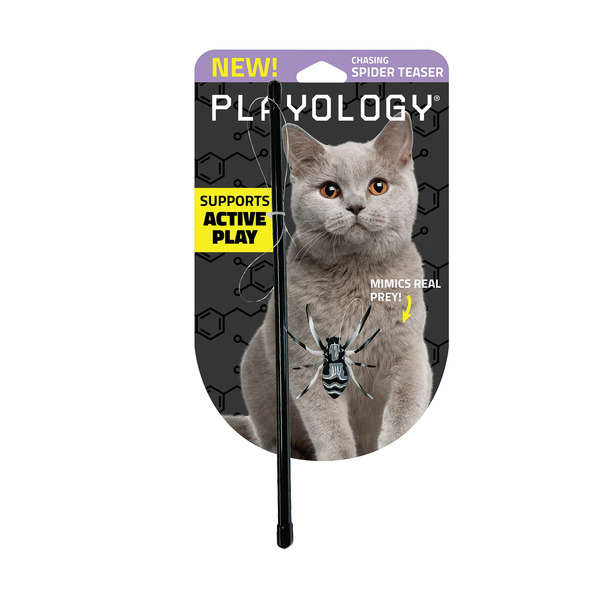 Playology Spider Teaser Cat Toy - Black