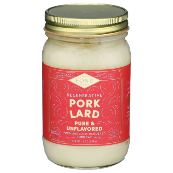 Fond Bone Broth Regenerative Pure & Unflavored Pork Lard