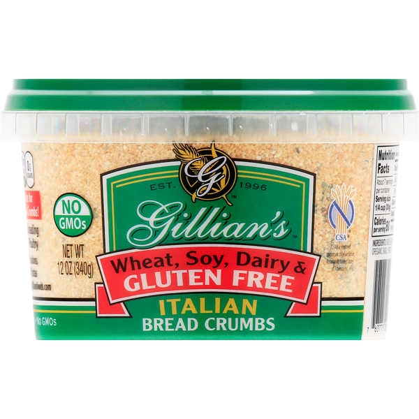 Gillians Bread Crumbs, Gluten Free, Italian (12 oz) from Lucky