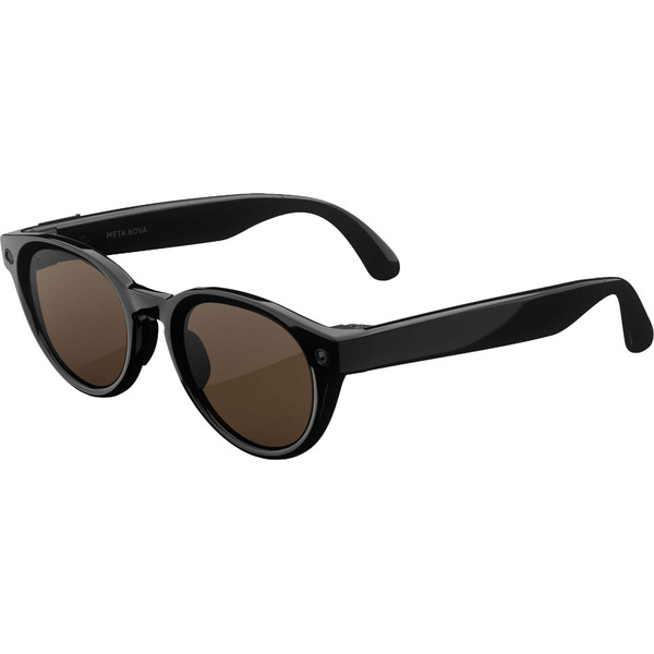 Meta Men's & Women's Nova Standard AI Camera Smart Frame Glasses, Brown Lenses - Classic Black