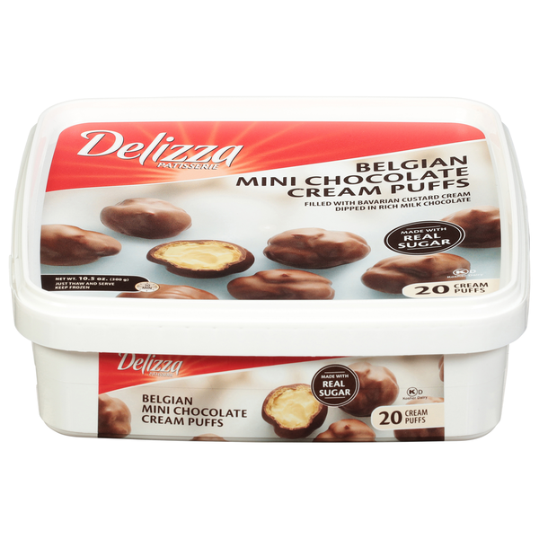 トップス MEER. CREAM PUFF TOP/CRM Delizza Cream Puffs, Belgian, Mini, Chocolate Same-Day Delivery or