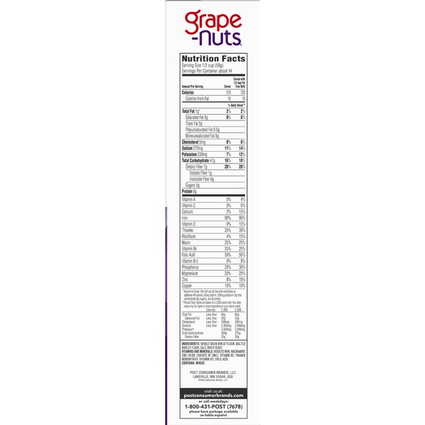 30 Grape Nuts Nutritional Label Labels Design Ideas 2020