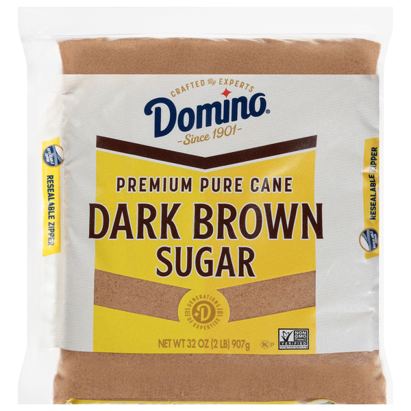 Domino Premium Pure Cane Dark Brown Sugar Zipper-pak Same-Day