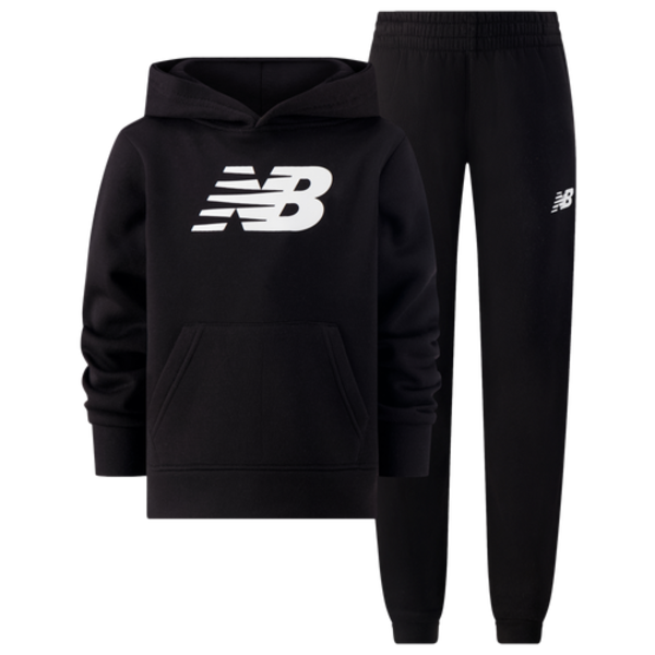 New Balance Boys' Infant Fleece Set, 24MO - Black/White