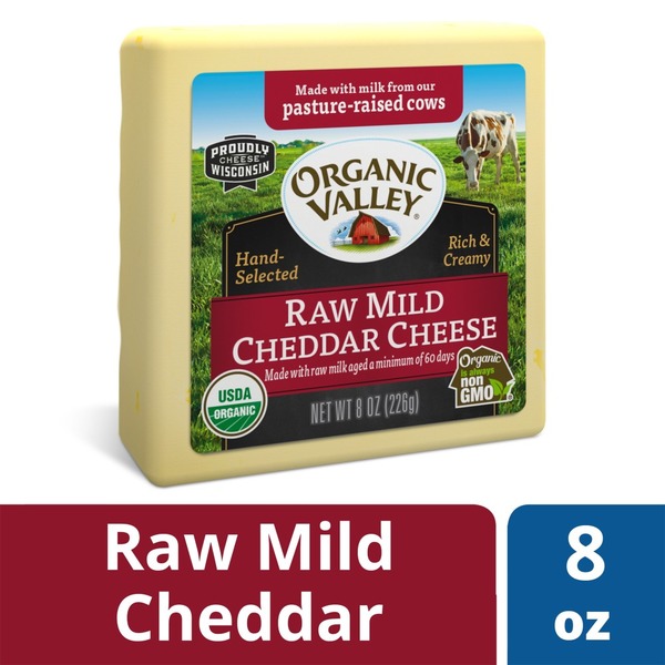 Organic Valley Raw Mild Cheddar Cheese Block (8 oz) from Sprouts