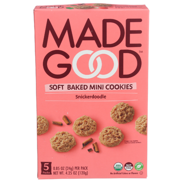 Madegood Organic Snickerdoodle Soft Baked Mini Cookies 5 Pack