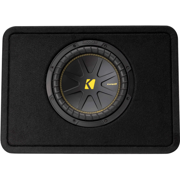 Kicker CompC Loaded Enclosures Single-Voice-Coil 4-Ohm Subwoofer - Black