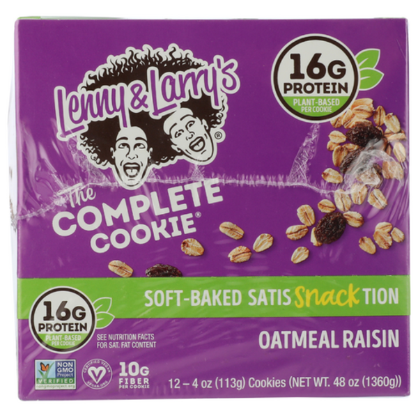 Lenny & Larry's Complete Oatmeal Raisin Cookies 12 Pack Case