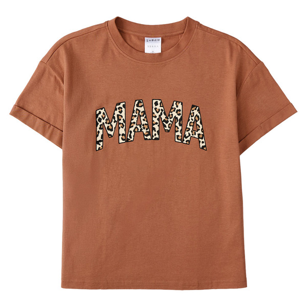 Serra Serra Ladies Mother's Day T-Shirt - Brown, S Same-Day