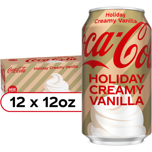 Coca-Cola Holiday Creamy Vanilla Soda Cans Same-Day Delivery or
