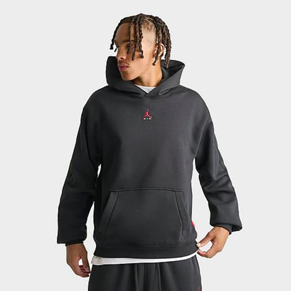 Jordan Men's Brooklyn Statement Fleece Pullover Hoodie, L - Black