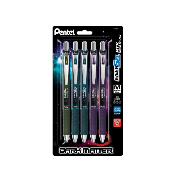 Pentel EnerGel Medium Point Dark Matter Pens