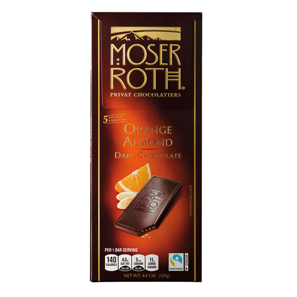 Moser Roth Dark Orange and Almond Chocolate Bar Same-Day Delivery