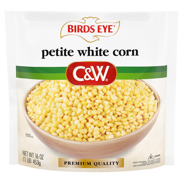 Birds Eye C&W Premium Quality Petite White Corn, Frozen