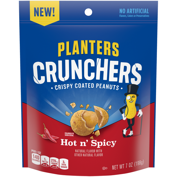 Planters Crunchers Hot n Spicy Crispy Coated Peanuts Same-Day