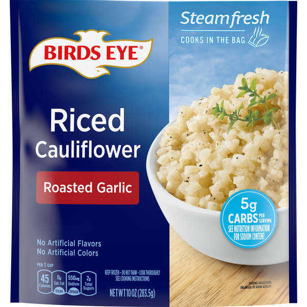 Birds Eye Cauliflower, Riced, Roasted Garlic (10 oz) from Walmart