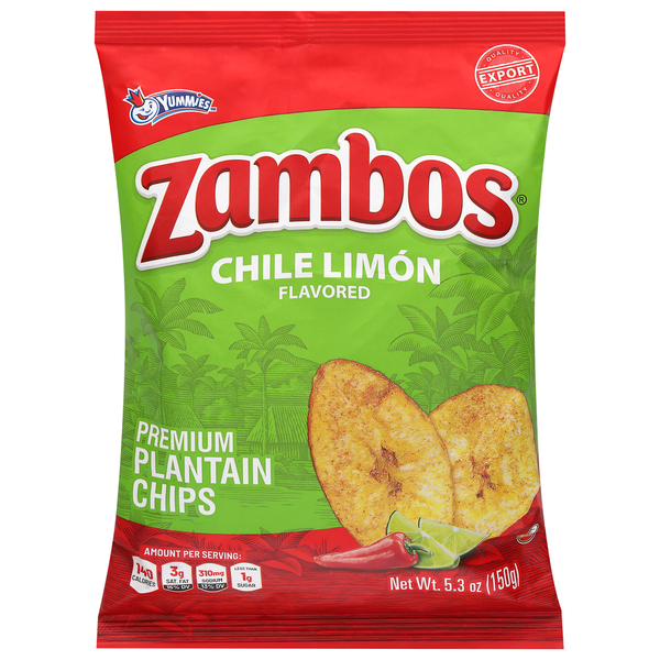 Zambos Chile Limón Premium Plantain Chips Same-Day Delivery
