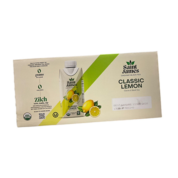SAINT JAMES Zero Sugar Organic Classic Lemon Black Tea