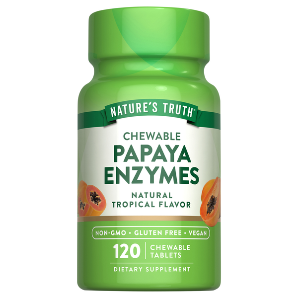 Nature's Truth Chewable Papaya Enzyme Tablets Same-Day Delivery or