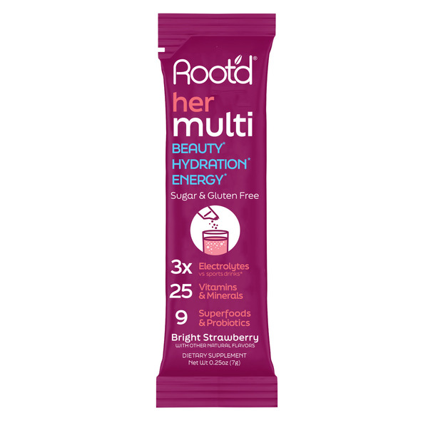 Root'd Her MULTI: Powder Multivitamin Drink Mix + 3x Electrolytes