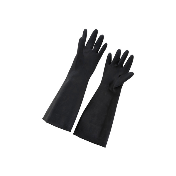 Winco - Natural Latex Gloves - Large, Black, 20.75" x 8.38" x 1.5" - 1 Ct.